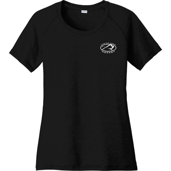 Jr. Herd Ladies PosiCharge Tri-Blend Wicking Scoop Neck Raglan Tee