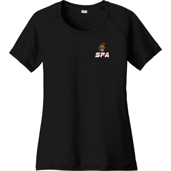 Seacoast Spartans (SPA) Ladies PosiCharge Tri-Blend Wicking Scoop Neck Raglan Tee