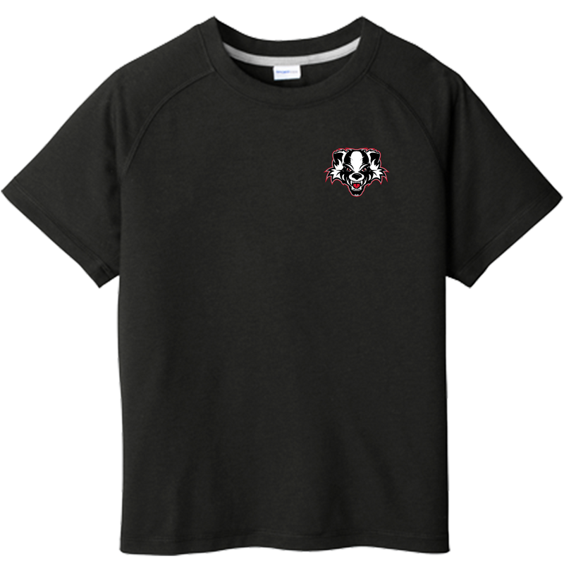 Scary Badgers Youth PosiCharge Tri-Blend Wicking Raglan Tee